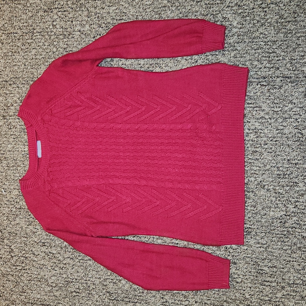 Laura Scott Petite Pullover Sweater Size LP Color Pink